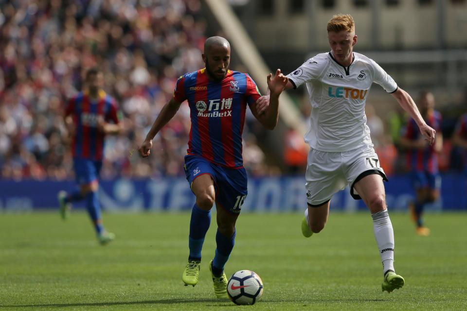  Sam Clucas was making his debut for Swansea and impressed in midfield