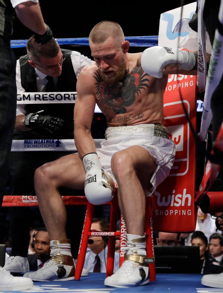 Conor McGregor gave his all in his first ever boxing fight but was out of his depth