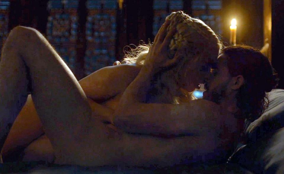  While Tyrion lingers outside, Jon and his aunt Dany can be seen going at it