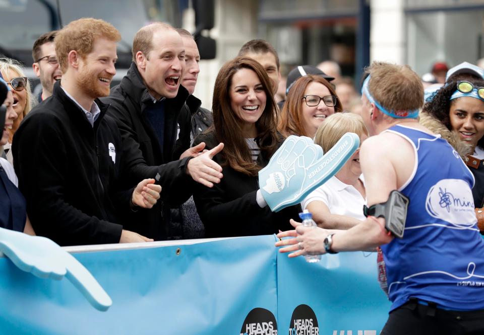  Wills, Kate and Harry at the London Marathon