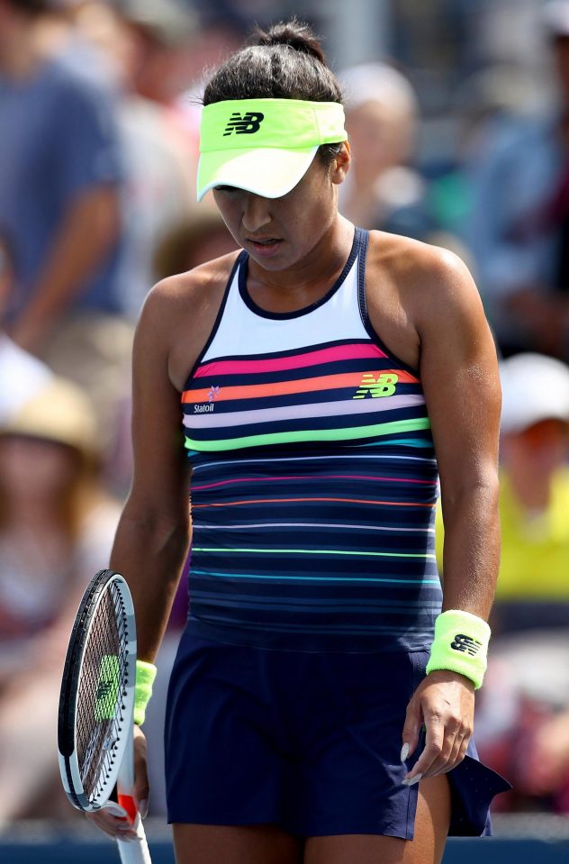  Heather Watson was knocked out in the first round by Alize Cornet