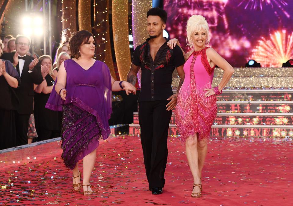  Susan Calman, Aston Merrygold and Debbie McGee danced on together