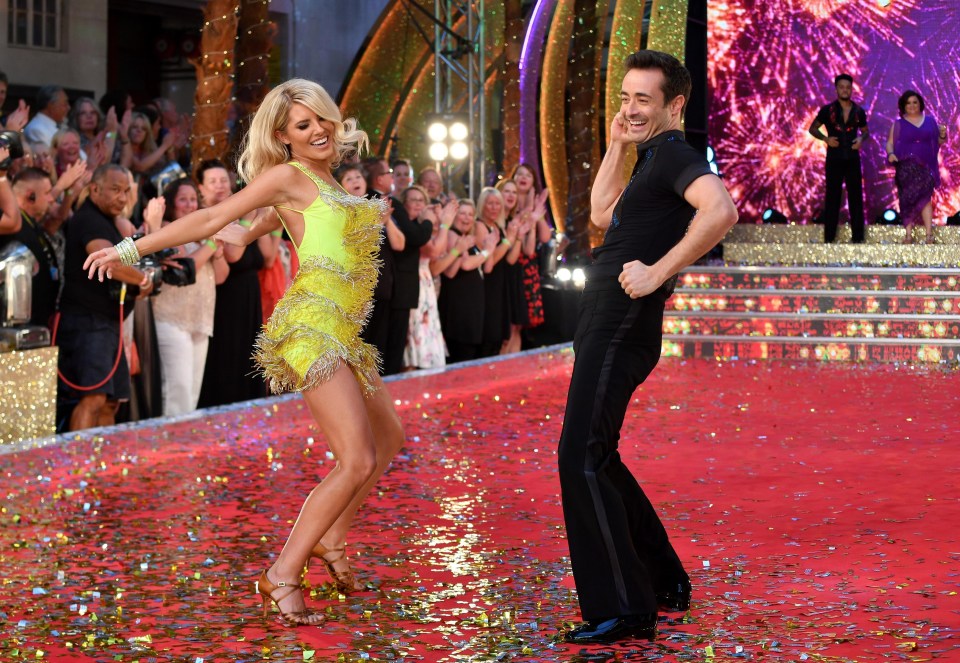 Mollie dances with Joseph McFadden – making sure all eyes were on her