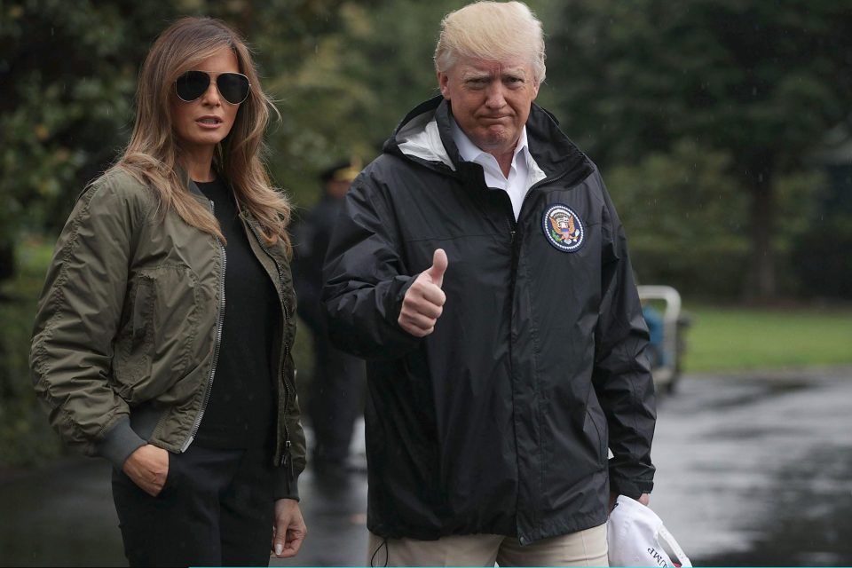  President Trump and First Lady Melania Trump preparing to fly to Texas