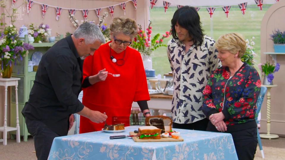  Paul Hollywood was joined by new judge Prue Leith, while Sandi Toksvig and Noel Fielding took on presenting