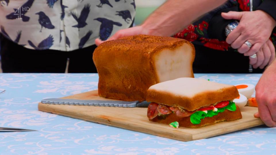  The baking also impressed, such as Steven's incredible cake designed to look like a sandwich