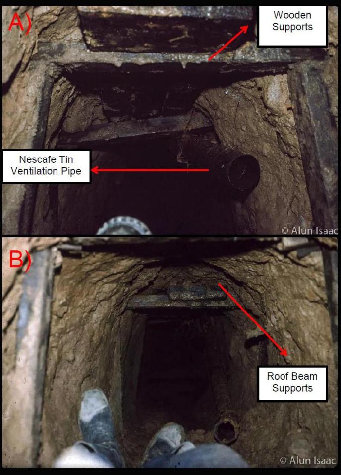 A tunnel used by prisoners to escape remains in place at the prison camp