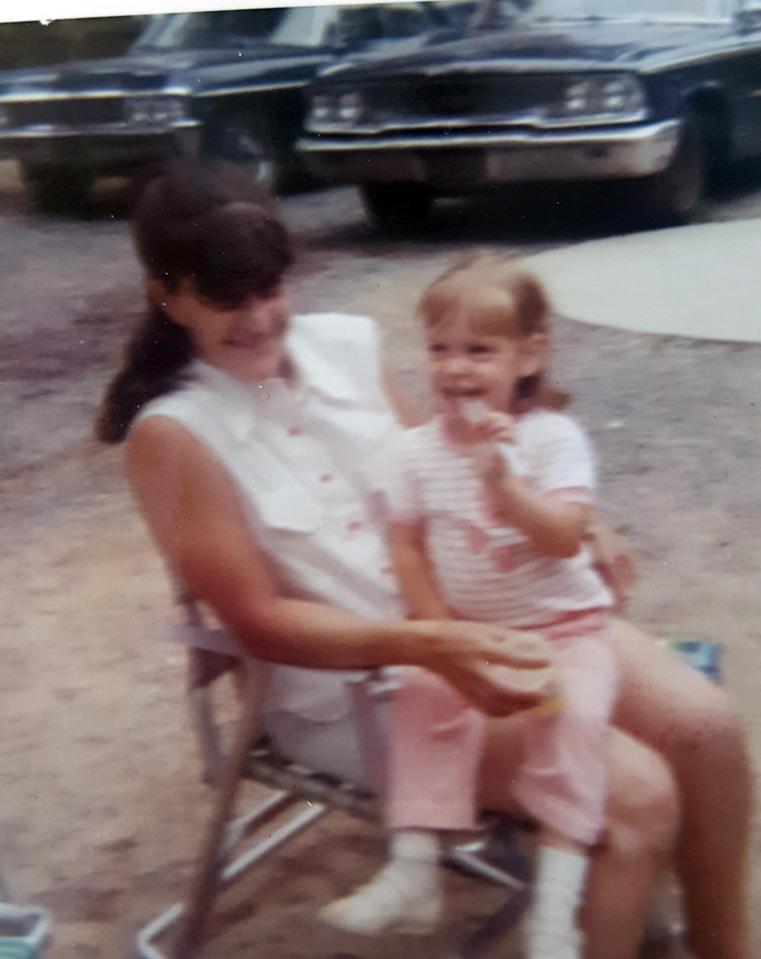  Cheryl, aged four, with her mother Cathleen before she died