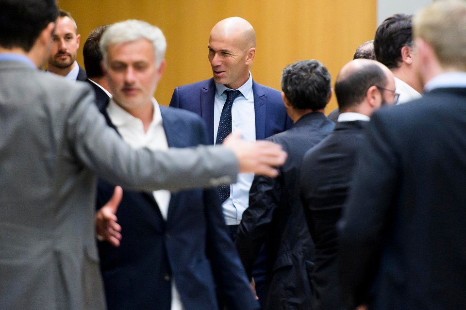 Real Madrid boss Zinedine Zidane was also in Switzerland