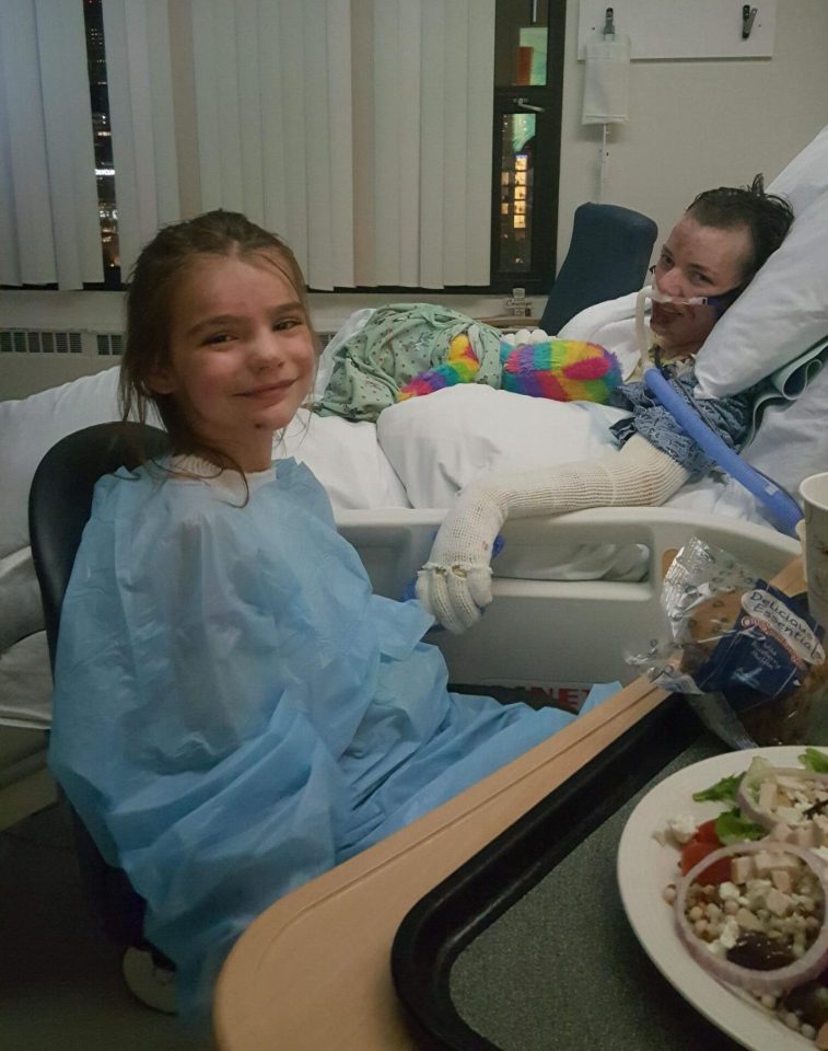  Gianna was placed in a ward next to Angel as her injuries were less severe. Pictured in November after Gianna fed her mum ice cream