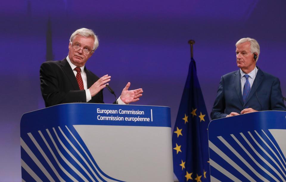  David Davis and Michel Barnier held talks in person last week