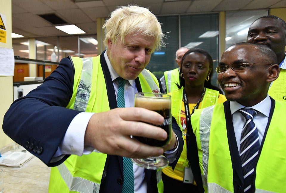  The Foreign Secretary sampled Guinness at the Diego Factory in Nigeria