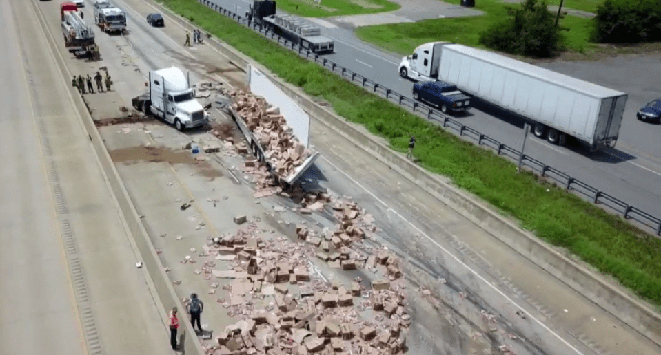 The westbound section of I-30 was closed for four hours