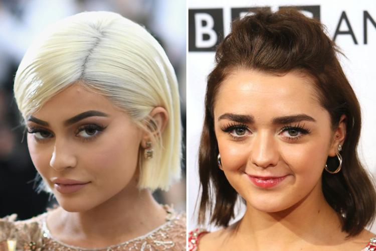  It's hard to believe reality star Kylie Jenner and Game Of Thrones actress Maisie Williams are both 20. Kylie has openly discussed having lip fillers and runs a multi-million pound make-up empire