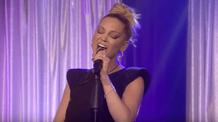  Girls Aloud star Sarah Harding sang as her talent