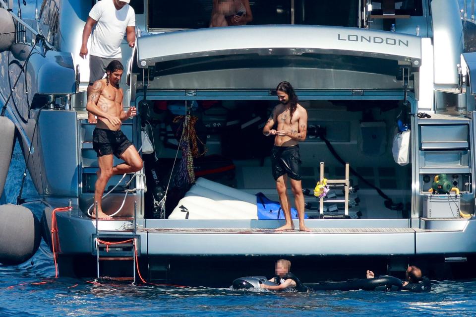  Zlatan Ibrahimovic appears to have a clone with him on holiday in Cannes