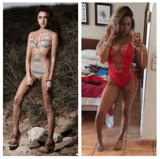  Zahida Allen posted a side-by-side pic of herself at 18 when anorexic and now at 23