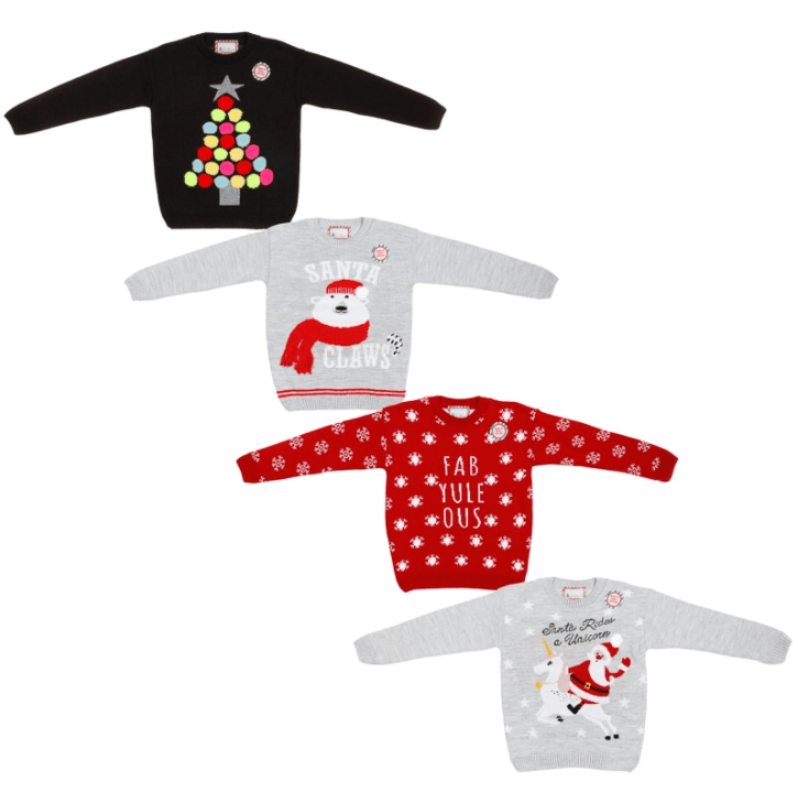 These are the ladies jumpers including the very sassy 'fab-yule-ous' design