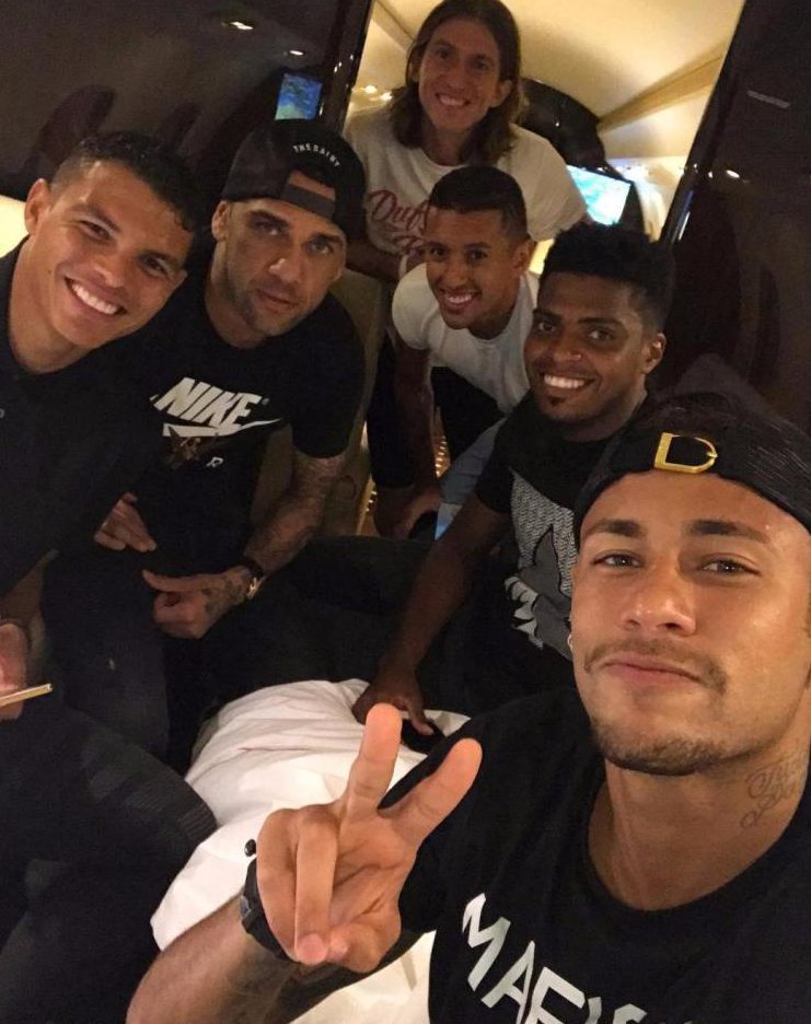 This snap of Brazil stars was shared by PSG new boy Fernandinho