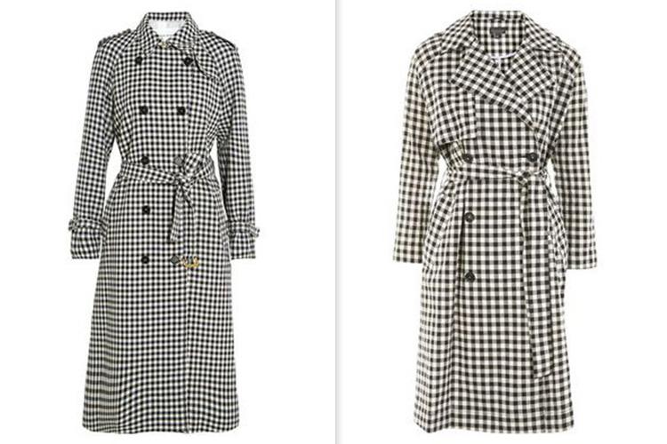  On the left is a Sonia Rykiel mac costing £1,065. The right was one by Topshop which was £79