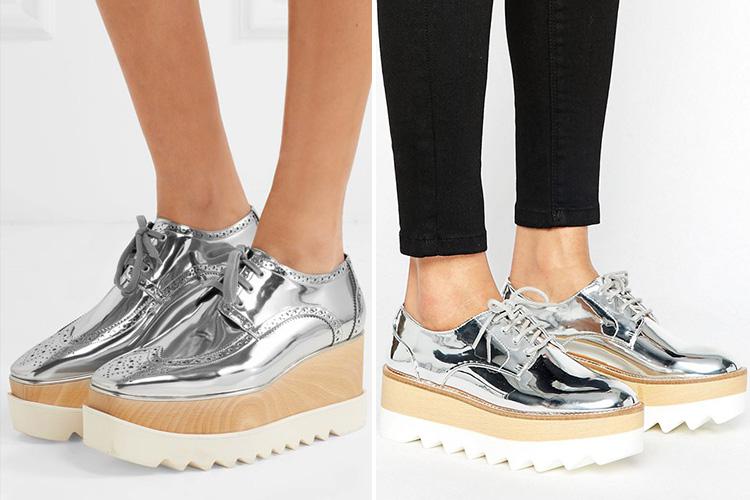  The Stella McCartney shoes on the left were £720, while Pull&Bear sold its version for £35.99