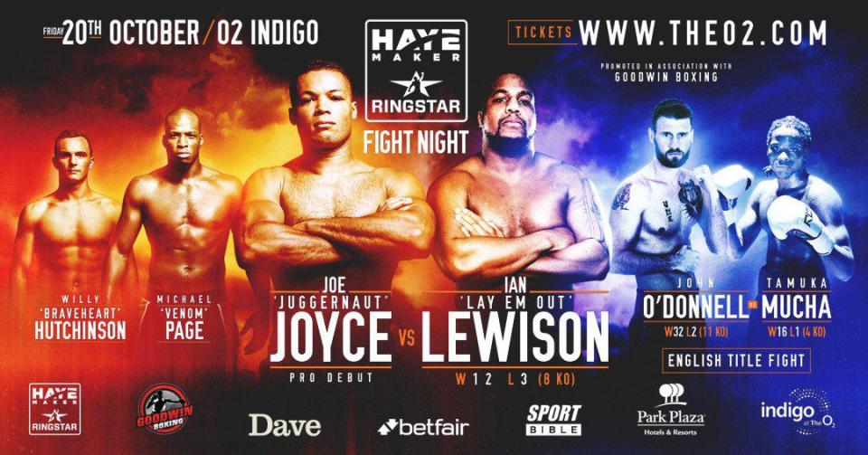  Joe Joyce will fight Ian Lewison in his first professional fight