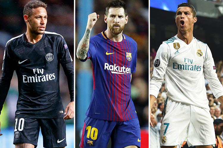  Footie-mad parents named 7 boys Neymar, while Messi (5), and Ronaldo (9) also appeared