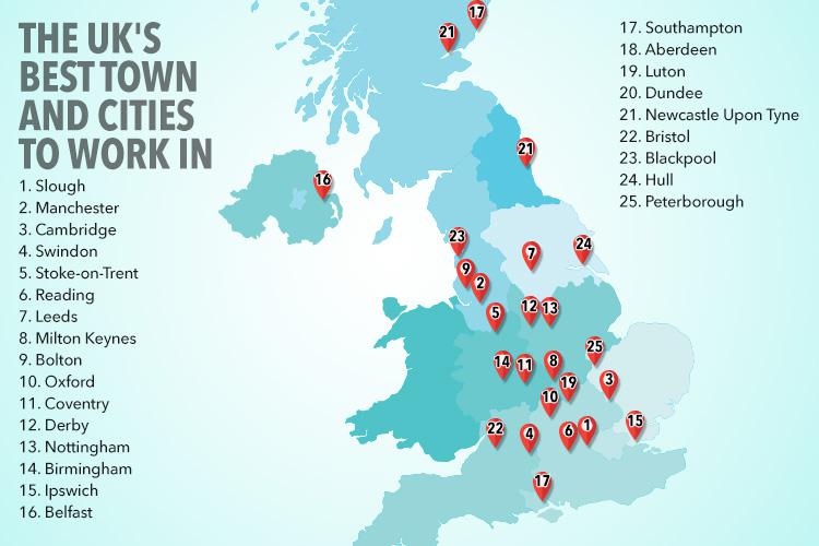  Slough tops list of best places to work in the UK