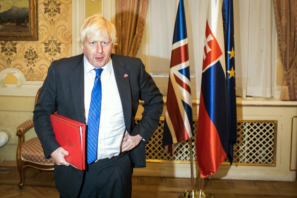  Boris Johnson has been in Slovakia meeting local officials