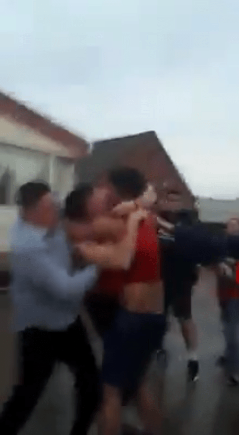  Footage appears to show Paddy Doherty's son Johnny biting a rival's ear