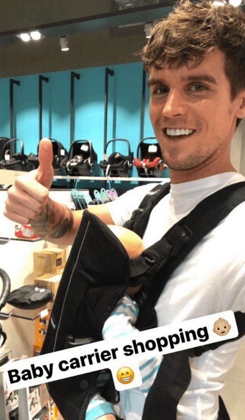  Gaz has been relishing his role as dad-to-be by shopping for baby accessories