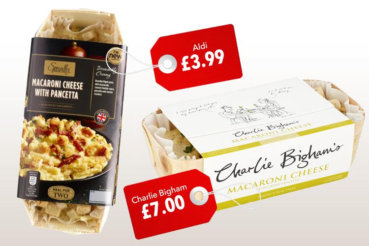  Aldi's version of mac and cheese is just over £3 cheaper than the Charlie Bigham version