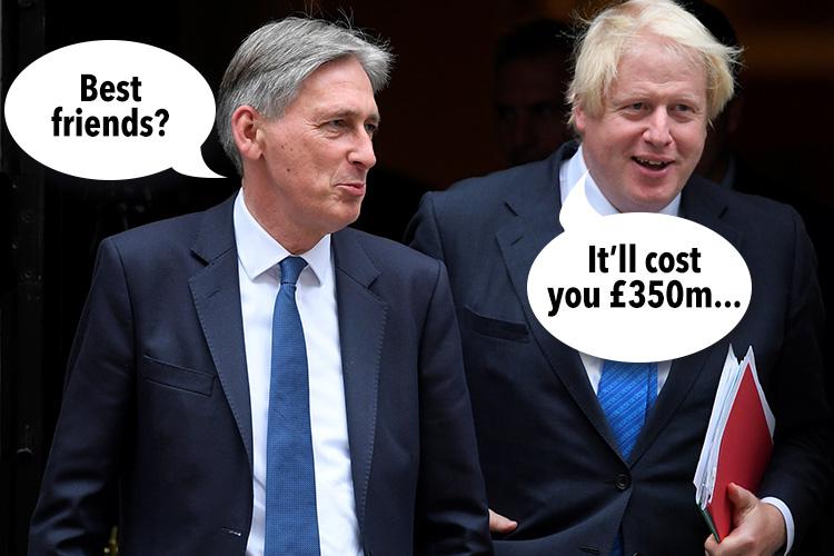  Boris Johnson and Philip Hammond were all smiles coming out of the cabinet meeting