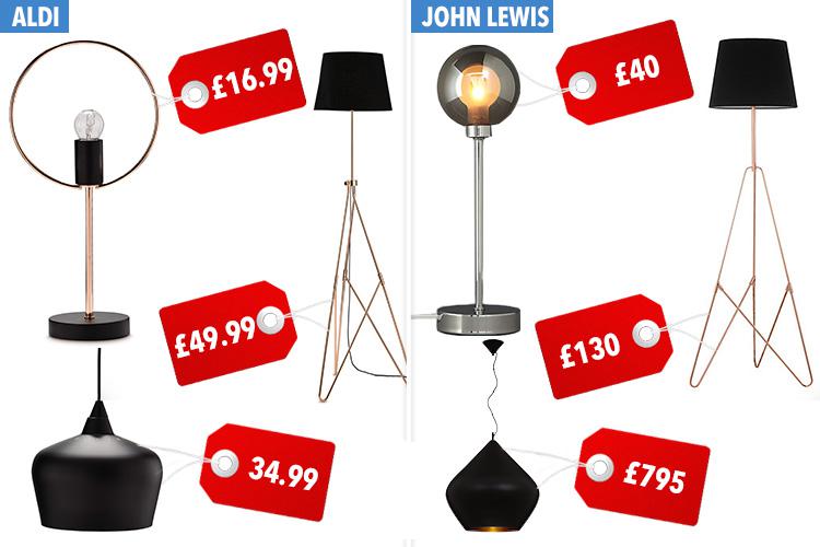  Aldi range is very similar to John Lewis but for a bargain price