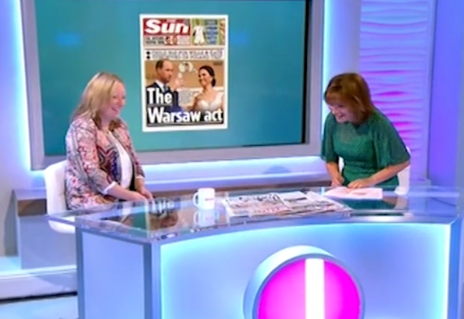  The Sun's Royal Correspondent Emily Andrews appeared on Lorraine this morning to talk all things royal baby