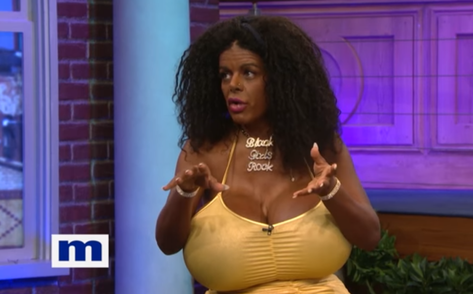 Martina Big told a US TV audience: 'I am black' after she altered her skin tone