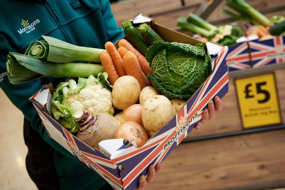  Morrisons already have a wonky veg box costing £3 and an organic veg box for £8