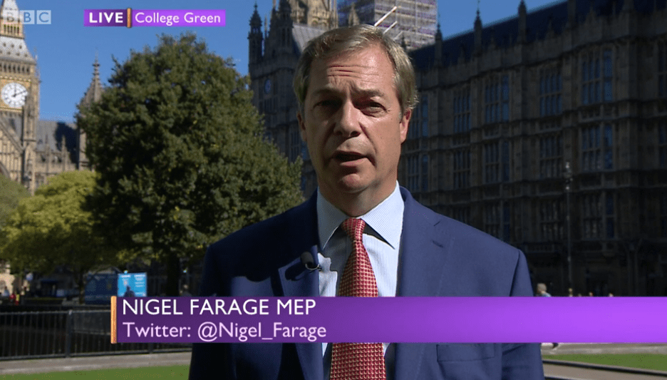  Nigel Farage said that the EU could be asking for a separate Brexit Bill on top of cash for the transitional deal