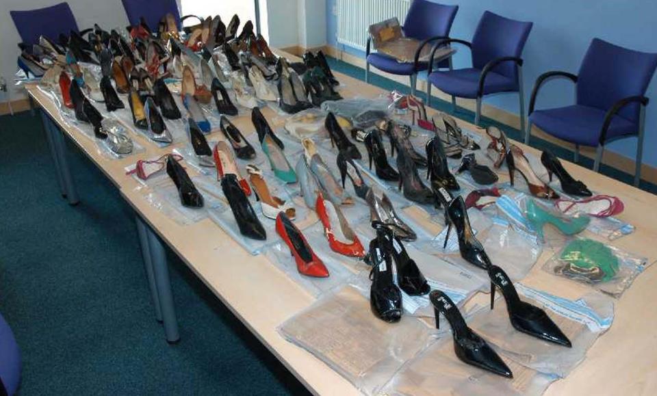  He was found to have collected 126 pairs of high-heeled shoes as trophies