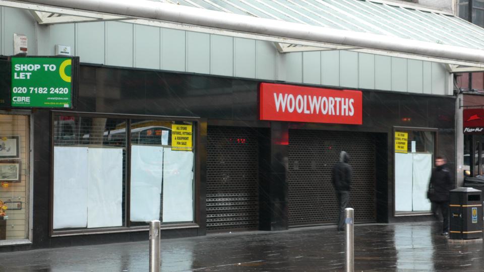  Woolworth's shock closure in 2008 saw 800 stores shut down