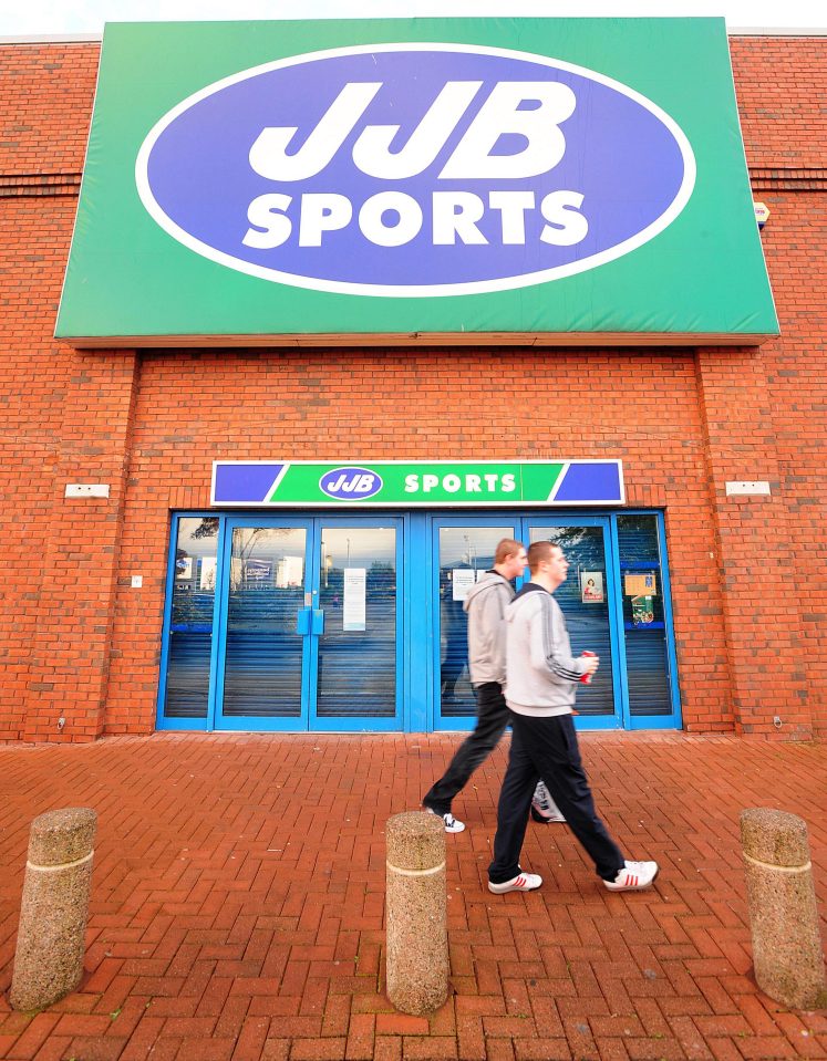  JJB Sports collapsed in September 2012 - with some of its shops being bought up by Sports Direct