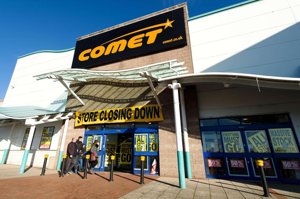  Comet collapsed in 2012, a year after it was sold for just £2