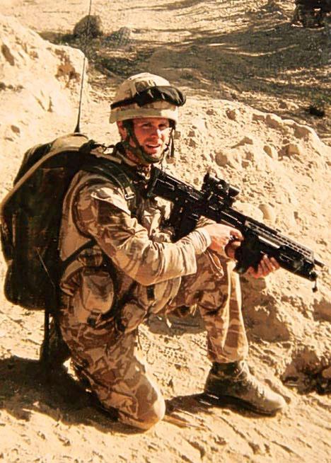 Mark is seen here in Helmand Province in 2007 before his life was changed forever