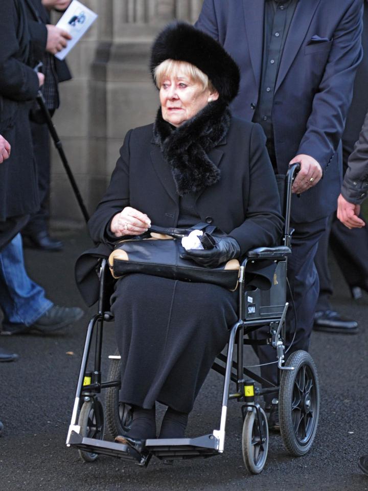  Liz was pictured at her on-screen husband Billy Tarmey's funeral in 2012