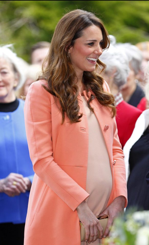  The Duchess pictured while she was pregnant with her second child - Charlotte