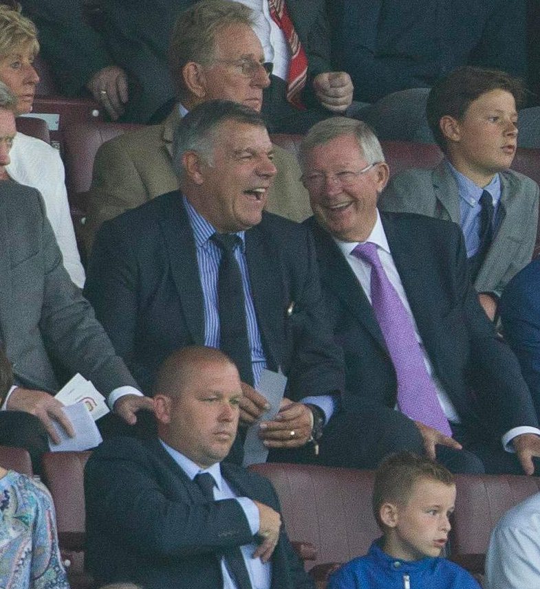 Ex-England manager Sam Allardyce was seated in the coveted seat during Wayne Rooney's testimonial 