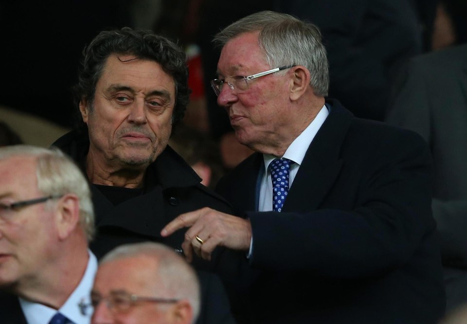 Actor Ian McShane has once occupied the seat next to Alex Ferguson at Old Trafford