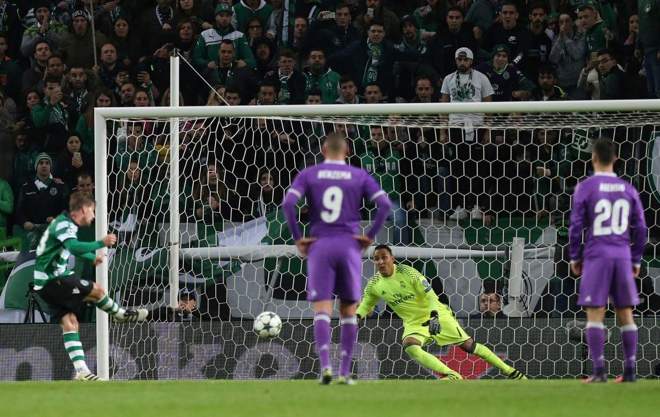  Silva scores from the spot against Real Madrid in the Champions League