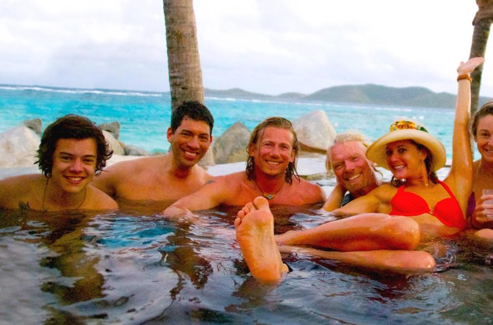 Sir Richard has hosted a number of A-listers at his private island, including Harry Styles 