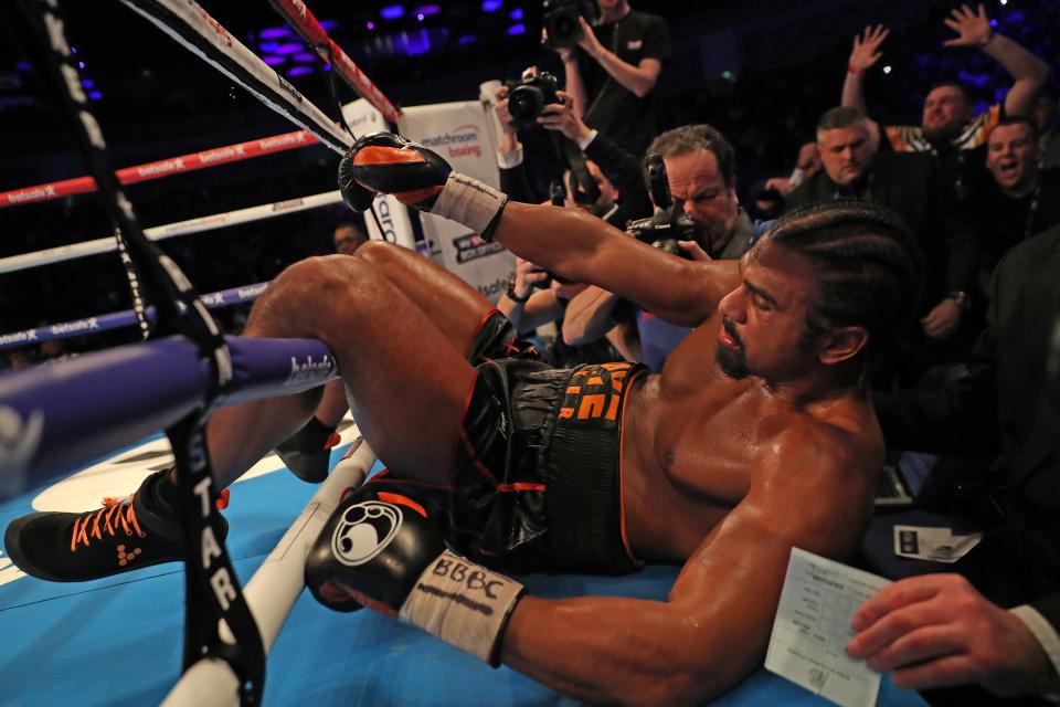  David Haye will be hoping for redemption after his 11th round knockout defeat in March